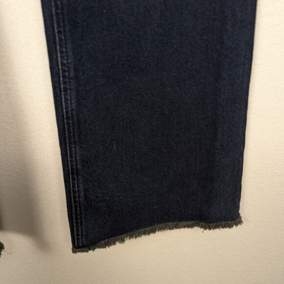 Reclaimed Vintage Dark Wash Raw Hem Bootcut Jeans Size 30 - Picture 6 of 8